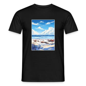 Kotzebue Alaska Vintage Travel Poster WPA Souvenir - Men's T-Shirt - black - Front - AI Model Male 178 light (178cm)