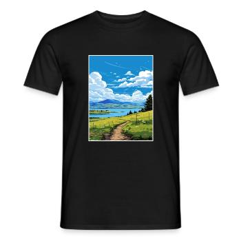 Bear Lake Utah Vintage voyage affiche WPA Souvenir - T-shirt homme - noir - Devant - AI Model Male 178 light (178cm)