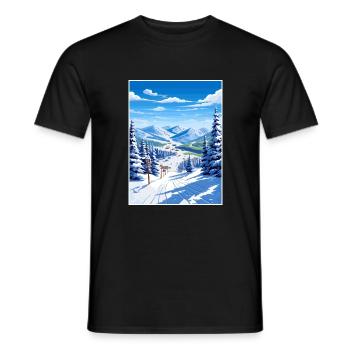 Deer Valley Utah Vintage voyage affiche Souvenir - T-shirt homme - noir - Devant - AI Model Male 178 light (178cm)