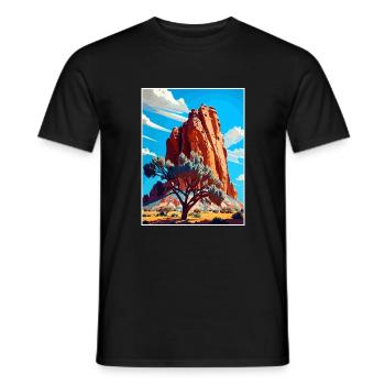 Strijkijzer Arizona Vintage reizen Poster Souvenir - Heren T-shirt - zwart - Voor - AI Model Male 178 light (178cm)