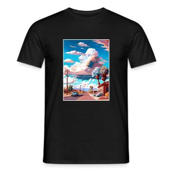 Florence Arizona Vintage Reise Poster Souvenir - Männer T-Shirt - Schwarz - Vorne - AI Model Male 178 light (178cm)