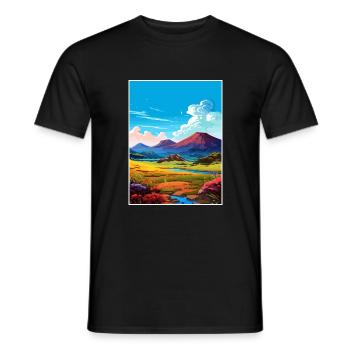 Mauna Kea Hawaii Vintage Reiseposter Souvenir - Männer T-Shirt - Schwarz - Vorne - AI Model Male 178 light (178cm)