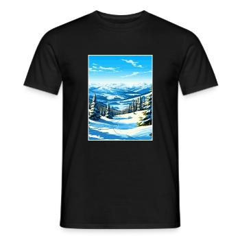 Deer Valley Utah Vintage voyage affiche Souvenir - T-shirt homme - noir - Devant - AI Model Male 178 light (178cm)