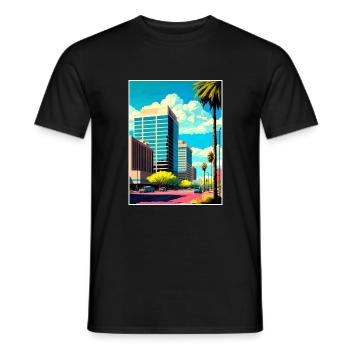 Glendale Arizona Vintage voyage affiche Souvenir - T-shirt homme - noir - Devant - AI Model Male 178 light (178cm)