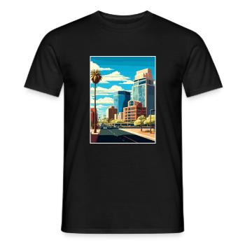Scottsdale Arizona Vintage Reiseposter Souvenir - Männer T-Shirt - Schwarz - Vorne - AI Model Male 178 light (178cm)