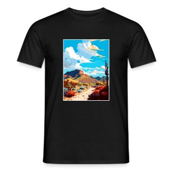 Vallée d’Oro Arizona Vintage voyage affiche Souvenir - T-shirt homme - noir - Devant - AI Model Male 178 light (178cm)