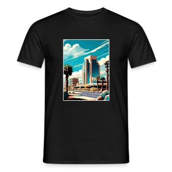 Scottsdale Arizona Vintage Reiseposter Souvenir - Männer T-Shirt - Schwarz - Vorne - AI Model Male 178 light (178cm)