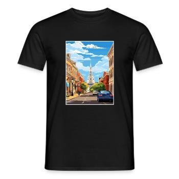 Annapolis Maryland Vintage voyage affiche Souvenir - T-shirt homme - noir - Devant - AI Model Male 178 light (178cm)