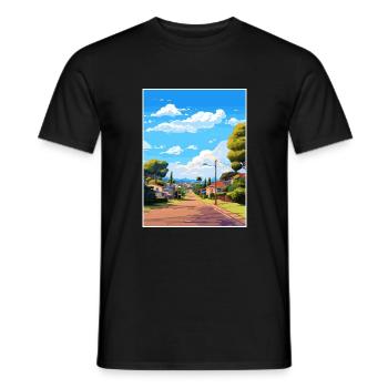 Mont Foulque Tha Australie Vintage Affiche de voyage WPA - T-shirt homme - noir - Devant - AI Model Male 178 light (178cm)