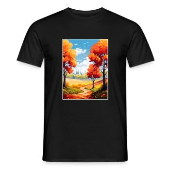 Adelaide Hills Australien Vintage Reiseposter WPA - Männer T-Shirt - Schwarz - Vorne - AI Model Male 178 light (178cm)
