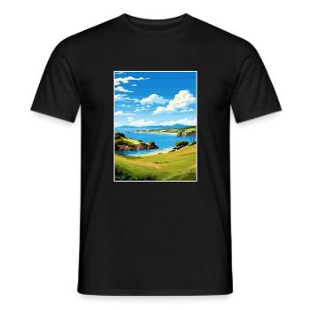 Bay Of Islands Neuseeland Vintage Reiseposter - Männer T-Shirt - Schwarz - Vorne - AI Model Male 178 light (178cm)