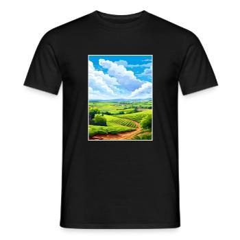 Barossa Valley Australie Vintage voyage affiche WPA - T-shirt homme - noir - Devant - AI Model Male 178 light (178cm)