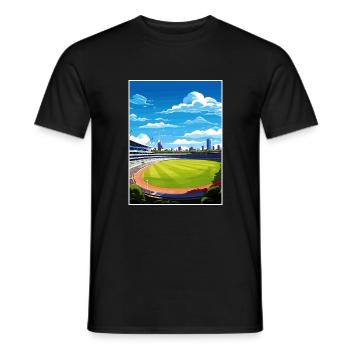 Melbourne Cricket Ground Vintage Reiseposter WPA - Männer T-Shirt - Schwarz - Vorne - AI Model Male 178 light (178cm)