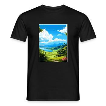 Whangarei Neuseeland Vintage Reiseposter WPA - Männer T-Shirt - Schwarz - Vorne - AI Model Male 178 light (178cm)
