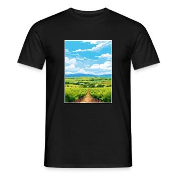 Yarra Valley Australie Vintage voyage affiche WPA - T-shirt homme - noir - Devant - AI Model Male 178 light (178cm)