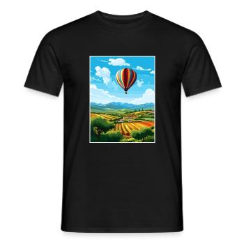 Yarra Valley Australie Vintage voyage affiche WPA - T-shirt homme - noir - Devant - AI Model Male 178 light (178cm)