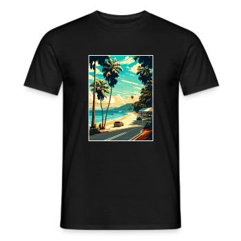 Port Douglas Australia Vintage Travel Poster WPA - Men's T-Shirt - black - Front - AI Model Male 178 light (178cm)