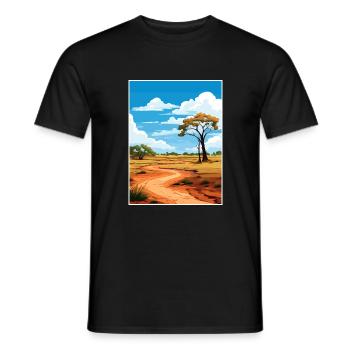 The Kimberley Australia Vintage Travel Poster WPA - Men's T-Shirt - black - Front - AI Model Male 178 light (178cm)