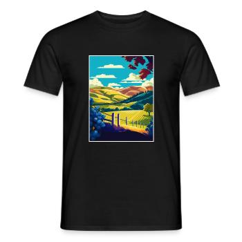 Marlborough Neuseeland Vintage Reiseposter WPA - Männer T-Shirt - Schwarz - Vorne - AI Model Male 178 light (178cm)