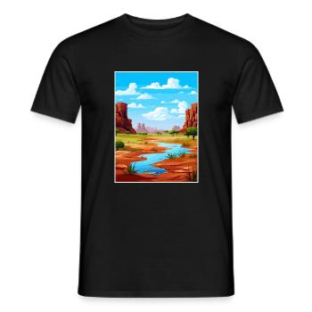 The Kimberley Australia Vintage Travel Poster WPA - Men's T-Shirt - black - Front - AI Model Male 178 light (178cm)
