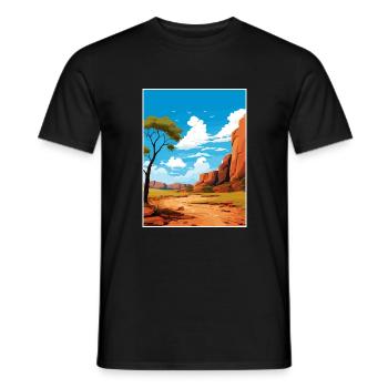 The Kimberley Australia Vintage Travel Poster WPA - Men's T-Shirt - black - Front - AI Model Male 178 light (178cm)