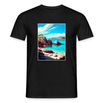 Magnetic Island Australien Vintage Reiseposter - Männer T-Shirt - Schwarz - Vorne - AI Model Male 178 light (178cm)