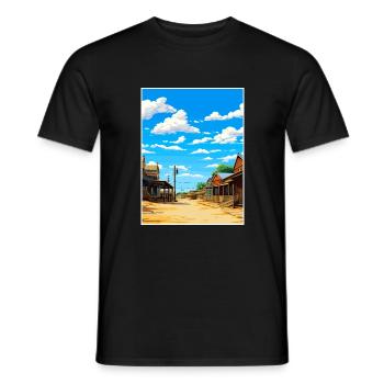 Sovereign Hills Australia Vintage Travel Poster - Men's T-Shirt - black - Front - AI Model Male 178 light (178cm)