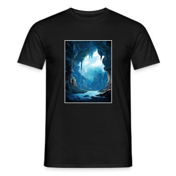 Waitomo Caves Neuseeland Vintage Reiseposter - Männer T-Shirt - Schwarz - Vorne - AI Model Male 178 light (178cm)