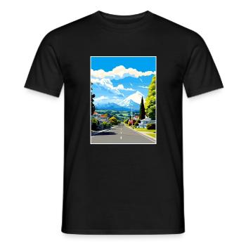 Havelock Nord-Neuseeland Vintage-Reiseposter - Männer T-Shirt - Schwarz - Vorne - AI Model Male 178 light (178cm)