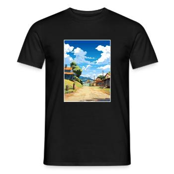 Sovereign Hills Australia Vintage Travel Poster - Men's T-Shirt - black - Front - AI Model Male 178 light (178cm)
