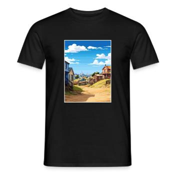 Sovereign Hills Australia Vintage Travel Poster - Men's T-Shirt - black - Front - AI Model Male 178 light (178cm)