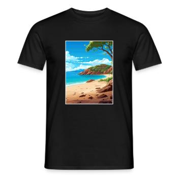 Magnetische Insel Australien Deko Reiseposter - Männer T-Shirt - Schwarz - Vorne - AI Model Male 178 light (178cm)