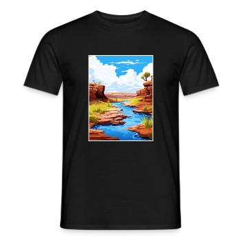 Karijini Nationalpark Australien Reiseposter - Männer T-Shirt - Schwarz - Vorne - AI Model Male 178 light (178cm)