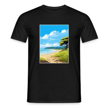 Rakiura Nationalpark Neuseeland Reiseposter - Männer T-Shirt - Schwarz - Vorne - AI Model Male 178 light (178cm)