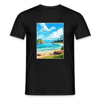 Abel Tasman Nationalpark Neuseeland Souvenir - Männer T-Shirt - Schwarz - Vorne - AI Model Male 178 light (178cm)