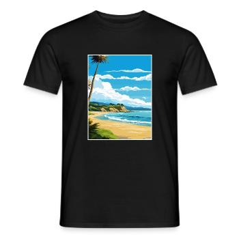 Whanganmata Whanganmatad Neuseeland Reiseposter - Männer T-Shirt - Schwarz - Vorne - AI Model Male 178 light (178cm)