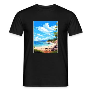 Abel Tasman Nationalpark Neuseeland Souvenir - Männer T-Shirt - Schwarz - Vorne - AI Model Male 178 light (178cm)