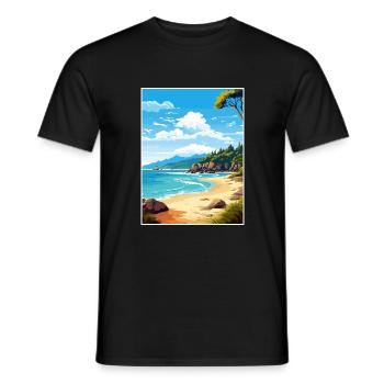 Abel Tasman Nationalpark Neuseeland Souvenir - Männer T-Shirt - Schwarz - Vorne - AI Model Male 178 light (178cm)