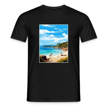 Abel Tasman Nationalpark Neuseeland Souvenir - Männer T-Shirt - Schwarz - Vorne - AI Model Male 178 light (178cm)
