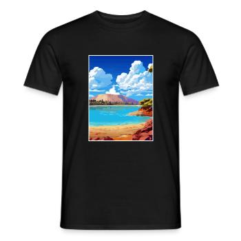 Waiotapu Thermal Wonderland Deco Nouvelle-Zélande - T-shirt homme - noir - Devant - AI Model Male 178 light (178cm)
