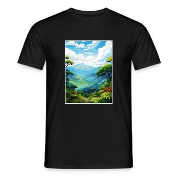 Montverde Nebelwald Reservat Costa Rica Souvenir - Männer T-Shirt - Schwarz - Vorne - AI Model Male 178 light (178cm)