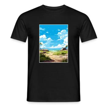 Parc national de Barra Hunda Costa Rica affiche de voyage - T-shirt homme - noir - Devant - AI Model Male 178 light (178cm)