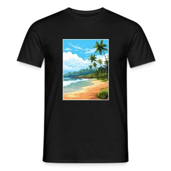 Gandoca Manzanillo Wildlife Refuge Costa Rica - Men's T-Shirt - black - Front - AI Model Male 178 light (178cm)