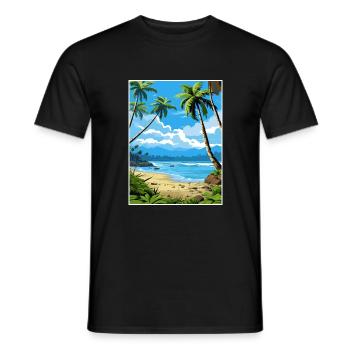 Gandoca Manzanillo Wildlife Refuge Costa Rica - Men's T-Shirt - black - Front - AI Model Male 178 light (178cm)