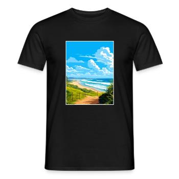 Byron Bay Australie Vintage voyage affiche Souvenir - T-shirt homme - noir - Devant - AI Model Male 178 light (178cm)