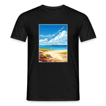 Parc marin de Ningaloo Vintage voyage affiche WPA Art - T-shirt homme - noir - Devant - AI Model Male 178 light (178cm)