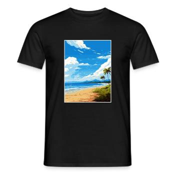 Péninsule de Nicoya Costa Rica Vintage Travel Poster - T-shirt homme - noir - Devant - AI Model Male 178 light (178cm)