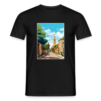 Santa Rosa Argentina Vintage Travel Poster WPA Art - Men's T-Shirt - black - Front - AI Model Male 178 light (178cm)