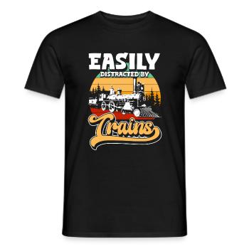 Zugführer Gleis Beruf Schaffner - Männer T-Shirt - Schwarz - Vorne - AI Model Male 178 light (178cm)
