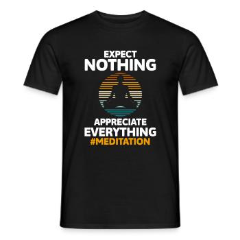 Yoga Buddhism Namaste Consciousness - Men's T-Shirt - black - Front - AI Model Male 178 light (178cm)